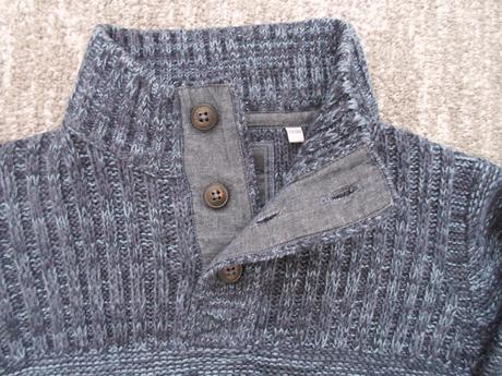 Modrý teplý svetr svetřík, c&a,140