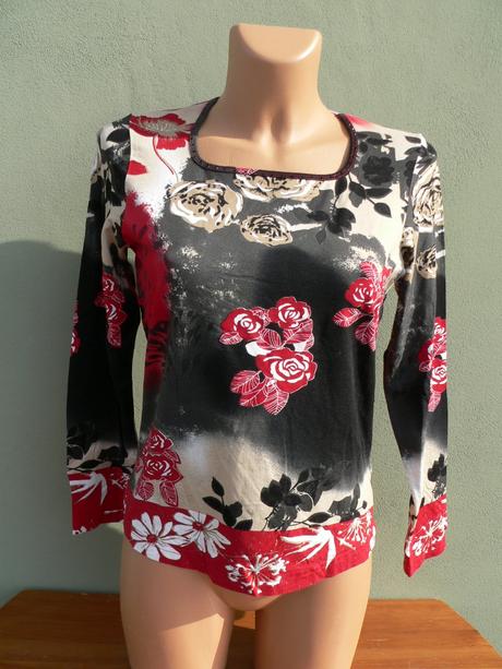 Květovaná halenka tričko top bonita - vel.s, s