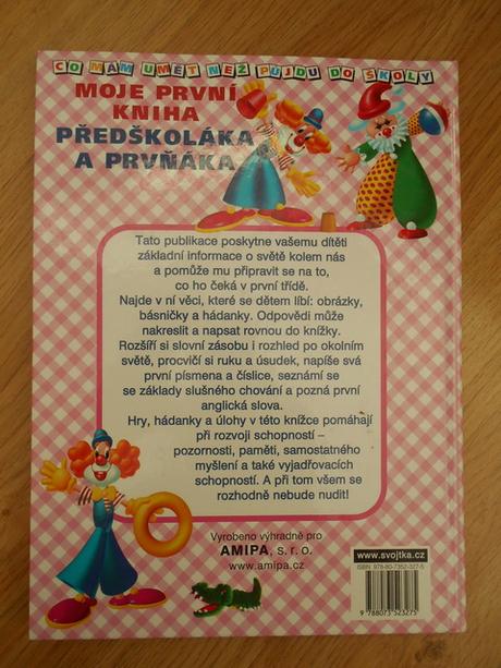 Kniha moje první kniha předškoláka a prvňáka,