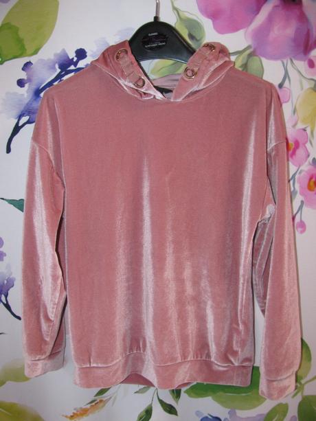 Elastická velurová mikina s kapucí, george,140