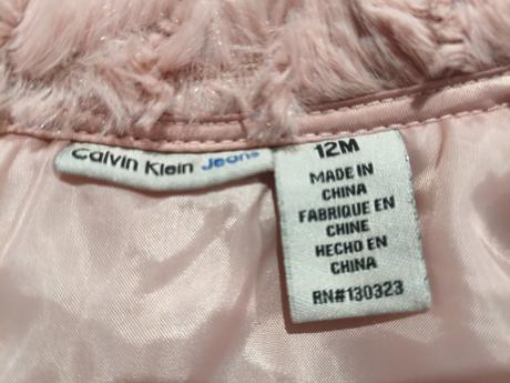 Kabátek/kožíšek luxusní 74-80, calvin klein,74