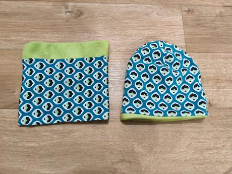 Set čepice a nákrčníku (zelená), 110