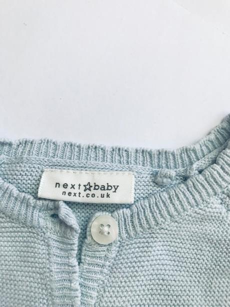 Svetřik bledě modrý next - v.6/9 měs., next,74
