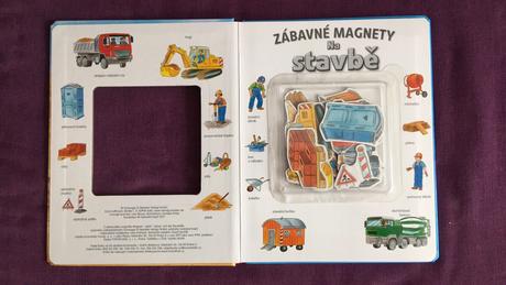 Magnetická knížka zábavné magnety na stavbě, 