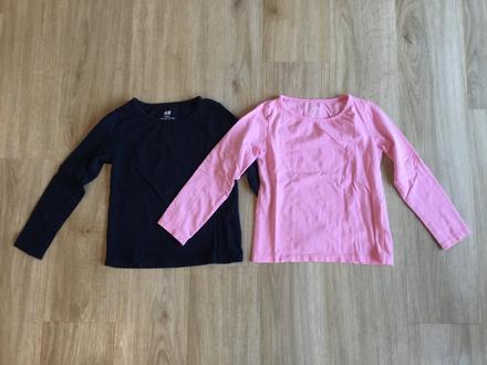 Dvě trička, h&m,110