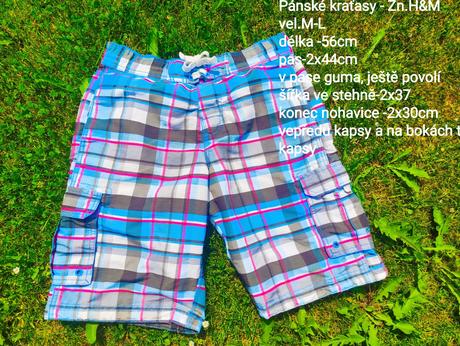 Pánské kraťasy ,vel.m-l+ zdarma kraťasy navíc, h&m,m