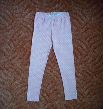 Růžové legíny legínky s puntíky, tu,140