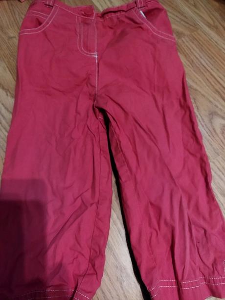 Růžové plátěné kalhoty 110, cherokee,110