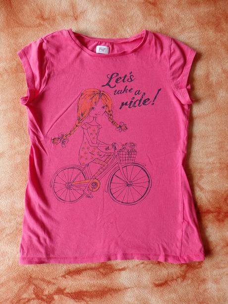 Tričko s holčičkou na kole, f&f,140