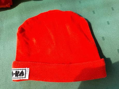 Červená čepice haka bavlněná jarní, 80