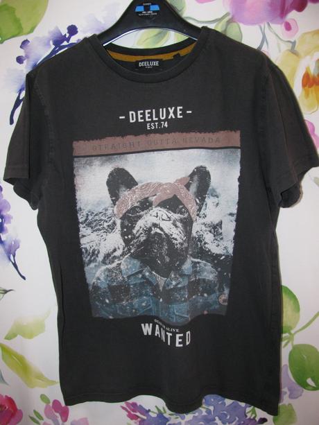 Bavlněné tmavě hnědé tričko deeluxe, m