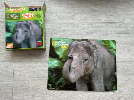 3d puzzle national geographic kids, 48 dílků slon,