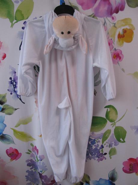 Kostým-elastický overal s kapucí ovečka, 