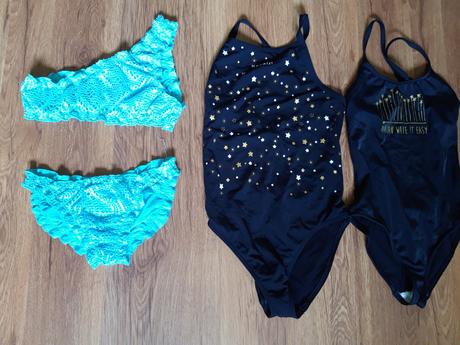 Plavky černé s nápisem, decathlon,146