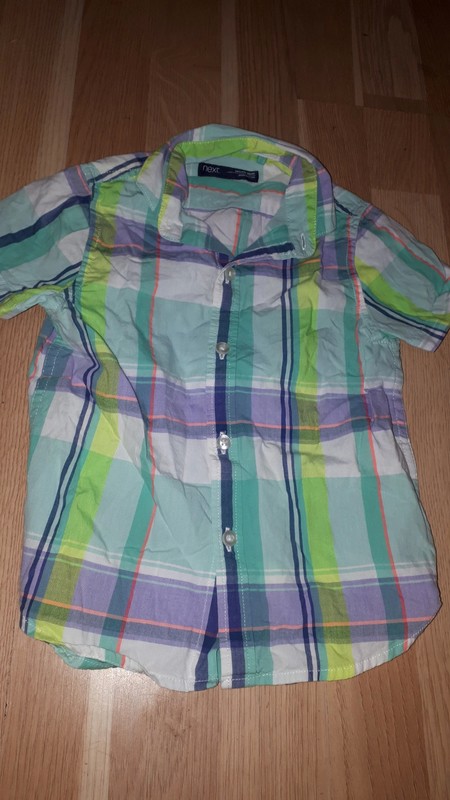 Kostkovaná letní košile 98 next zelená, next,98