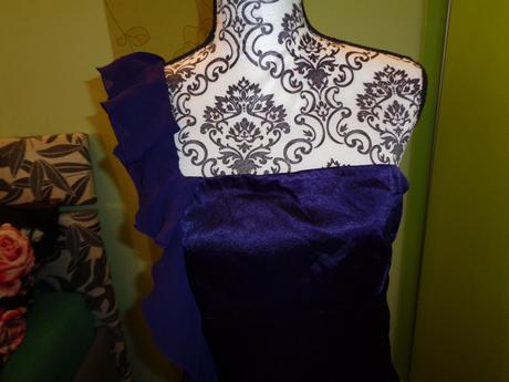 Nádherné fialově švestkové společenské šaty, m&co,40