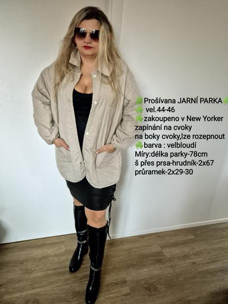 Jarní parka- vel.44, 44