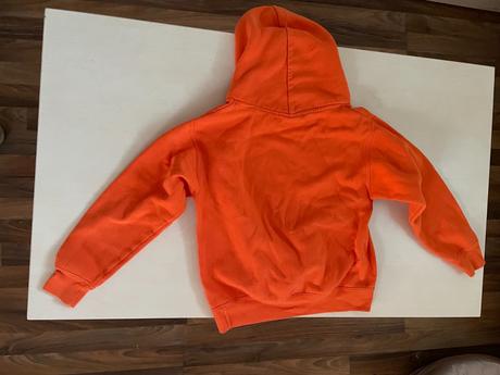 Oranž mikina, vada nažehlovačka, vel 9-10 let, rus, 140