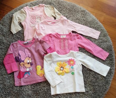 5x tričko / triko dlouhý rukáv, young dimension,86