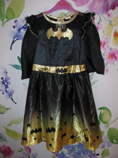 Dívčí kostým-šaty s pláštěm batgirl/batmanka, 