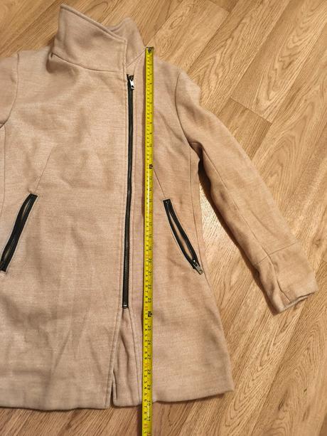 Pudrový kabátek kabát bershka s/m, bershka,s