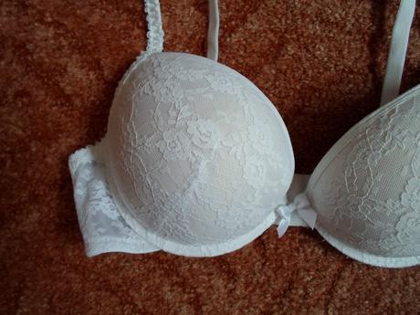 Bílá krajková podprsenka super push - 80c, new yorker,80c