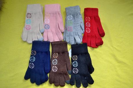 Moderní strečové teplé rukavice,dotykové na mobil, 158 / l / m / s / xs