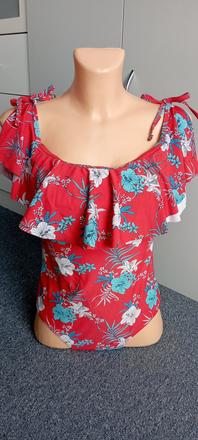 Jednodílné plavky s volánkem vel."m", m