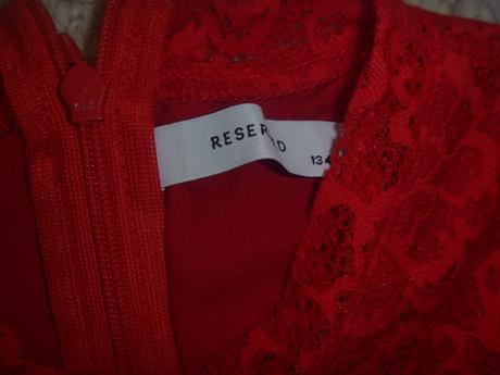 Červené krajkové šaty zn. reserved vel. 134, reserved,134
