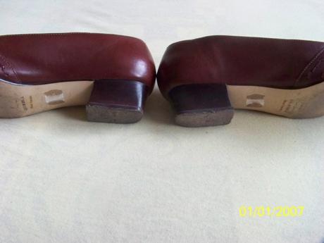 Hnědé kožené lodičky, stival,39