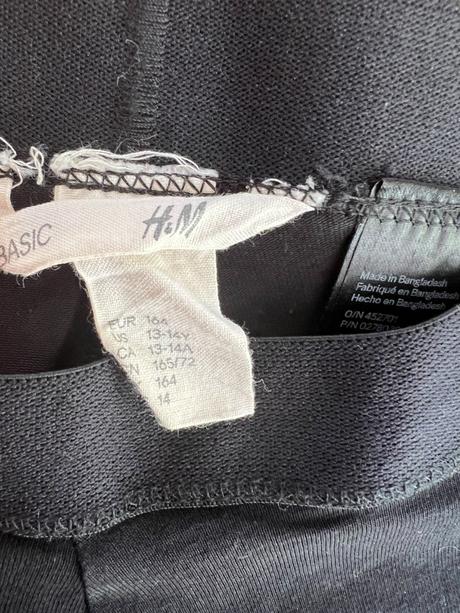 Tříčtvrteční legíny černé h&m vel. 164, h&m,164