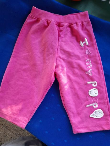 Super krásné růžové kraťásky tříčtvrťáky, 98