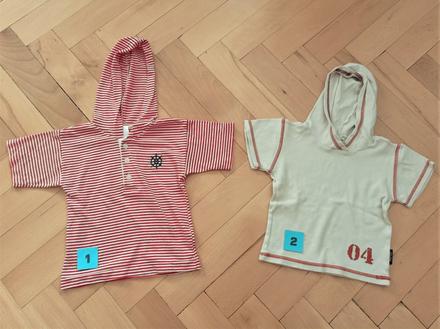 Triko krátký rukáv s kapucí 80, 80