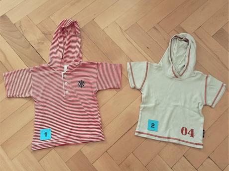 Triko krátký rukáv s kapucí 80, 80