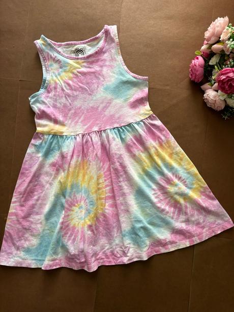 Ob/ šaty duhové - v.7/8 let, f&f,128