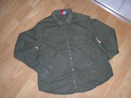 Košile khaki army skaut vel 34, h&m,34