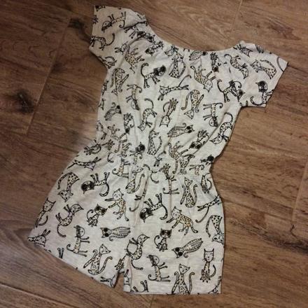 Kočičkový bavlněný overal, nutmeg,134