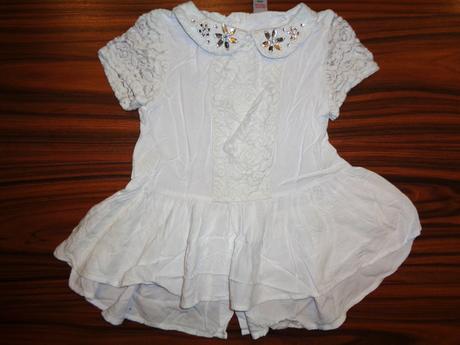 Luxusní bílý krajkový top nebo šaty, tu,116