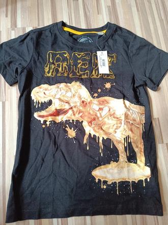 Černé tričko s dinosaurem 128 bluezoo, bluezoo,128