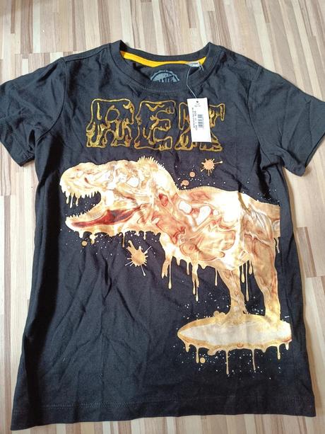 Černé tričko s dinosaurem 128 bluezoo, bluezoo,128
