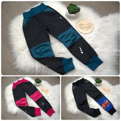 Softshellové kalhoty comfort  vel. 80-158, 74 - 158