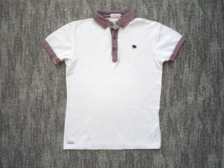 Bílé tričko triko s límečkem polo, 140