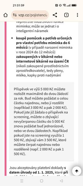 Hradí VZP příspěvek na umělé mléko Nutrilon AR?