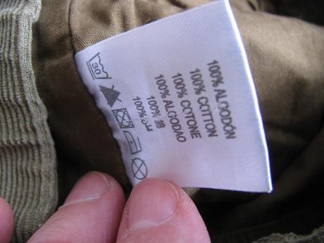 Zateplené nové khaki manšestrové kalhoty tuc tuc, tuc tuc,68