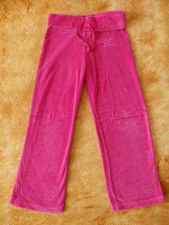 Růžové flísové tepláčky z hvězdičkou, cherokee,122