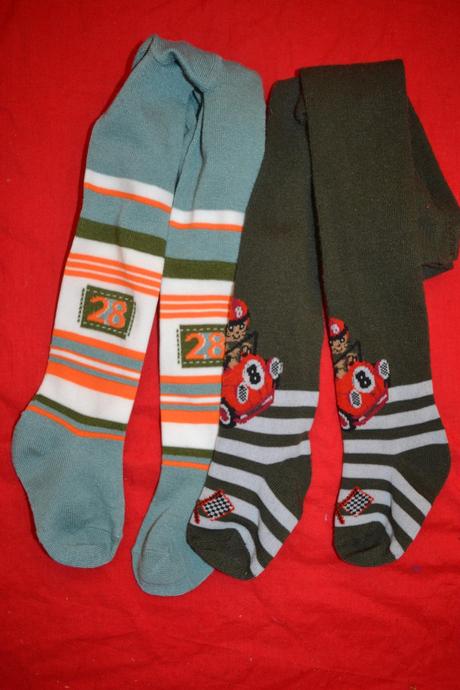 2x punčocháče 68-80, 68 / 74 / 80