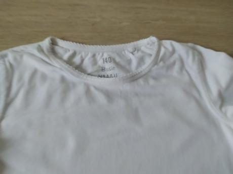 Bílé bavlněné tričko, 140