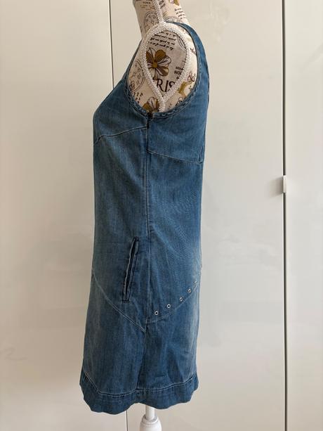 Džínové šaty ve světle modré barvě s mango jeans, mango,s