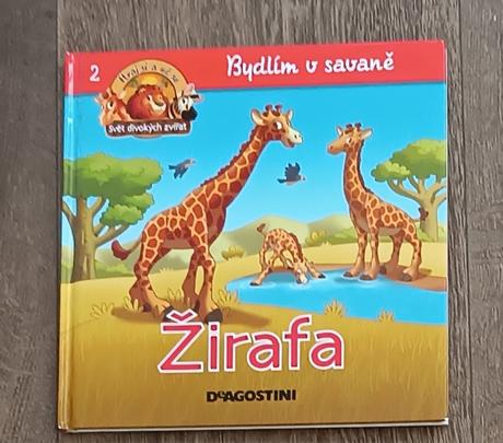 Knížka pro děti - žirafa - bydlím v savaně,