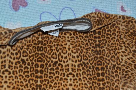 Gepardí sametová mikina mikinka mikča, h&m,128